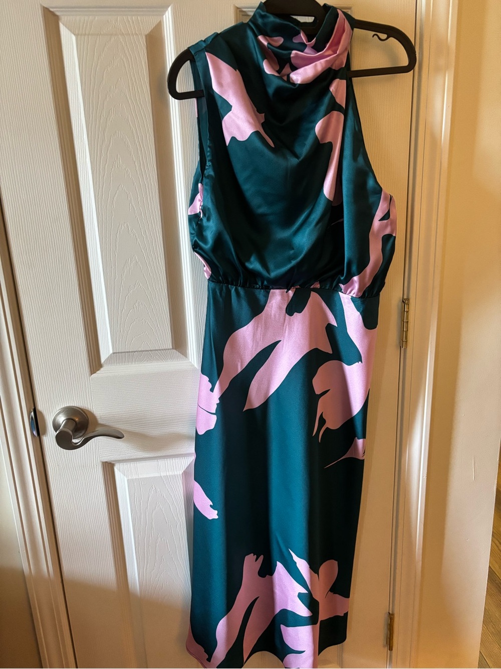 Petal & Pup Teal and Pink Draped Maxi Dress